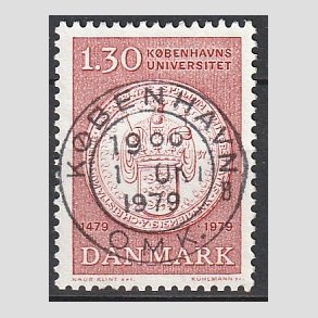 FRIM�RKER DANMARK | 1979 - AFA 673 - K�benhavns Universitet 500 �r - 1,30 Kr. r�d - Pragt Stemplet K�benhavn