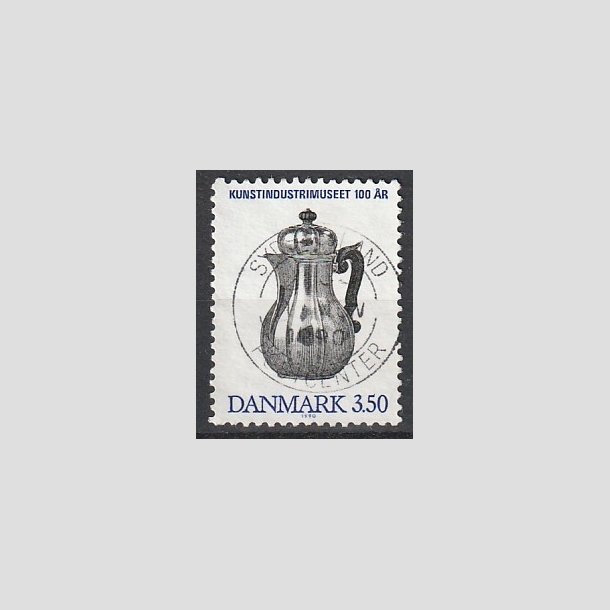 FRIMRKER DANMARK | 1990 - AFA 960 - Kunstindustrimuseet 100 r - 3,50 Kr. bl/sort - Pragt Stemplet