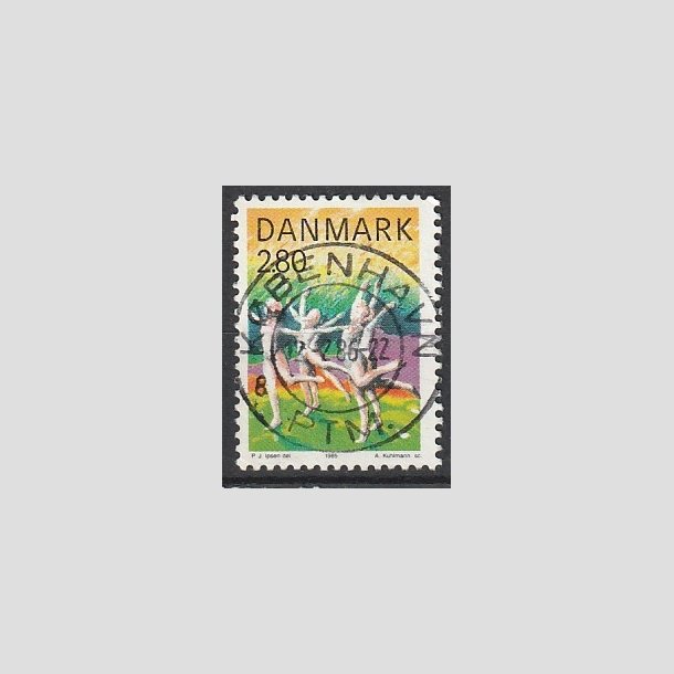 FRIMRKER DANMARK | 1985 - AFA 836 - Sport - 2,80 Kr. flerfarvet - Pragt Stemplet