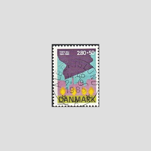 FRIMRKER DANMARK | 1985 - AFA 831 - 40-ret for befrielsen - 2,80 Kr. + 50 re flerfarvet - Pragt Stemplet