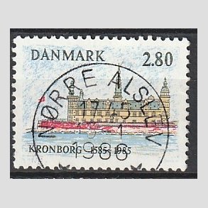 FRIM�RKER DANMARK | 1985 - AFA 840 - Kronborg Slot 400 �r - 2,80 Kr. flerfarvet - Pragt Stemplet
