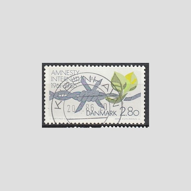 FRIMRKER DANMARK | 1986 - AFA 850 - Amnesty International 25 r - 2,80 Kr. flerfarvet - Pragt Stemplet