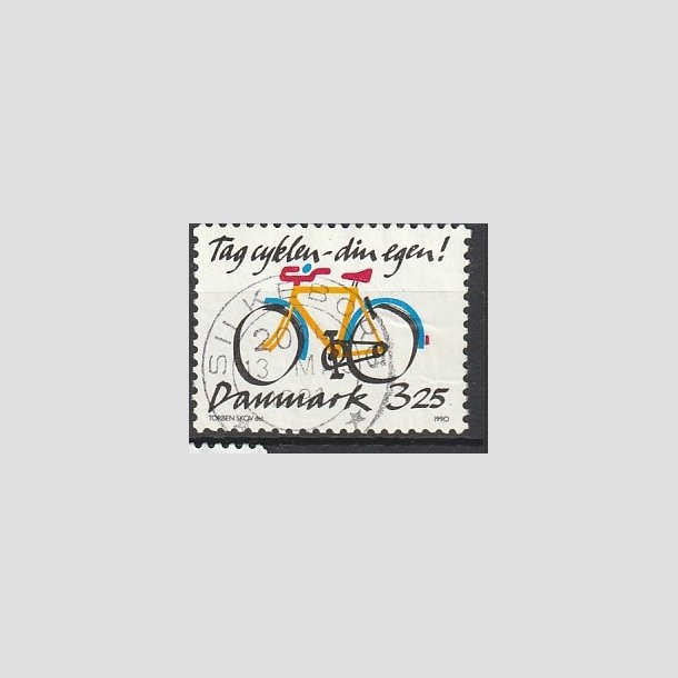 FRIMRKER DANMARK | 1990 - AFA 980 - Cykeltyveri - 3,25 Kr. flerfarvet - Pragt Stemplet