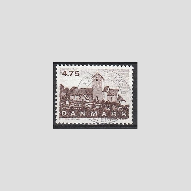 FRIMRKER DANMARK | 1990 - AFA 975 - Jyske landsbykirker - 4,75 Kr. brun - Pragt Stemplet