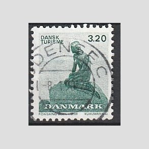 FRIM�RKER DANMARK | 1989 - AFA 932 - Dansk turisme i 100 �r - 3,20 Kr. gr�n - Pragt Stemplet