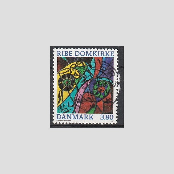 FRIMRKER DANMARK | 1987 - AFA 880 - Ribe Domkirke - 3,80 Kr. flerfarvet - Pragt Stemplet