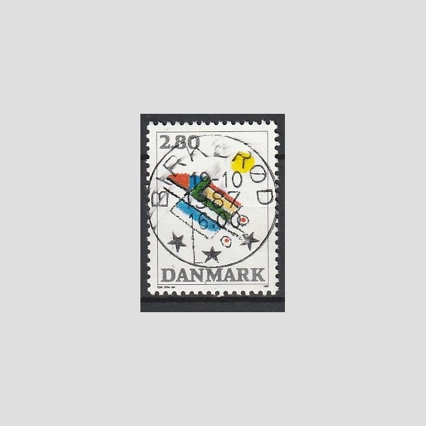 FRIMRKER DANMARK | 1987 - AFA 891 - Kunst - 2,80 Kr. flerfarvet - Pragt Stemplet Birkerd