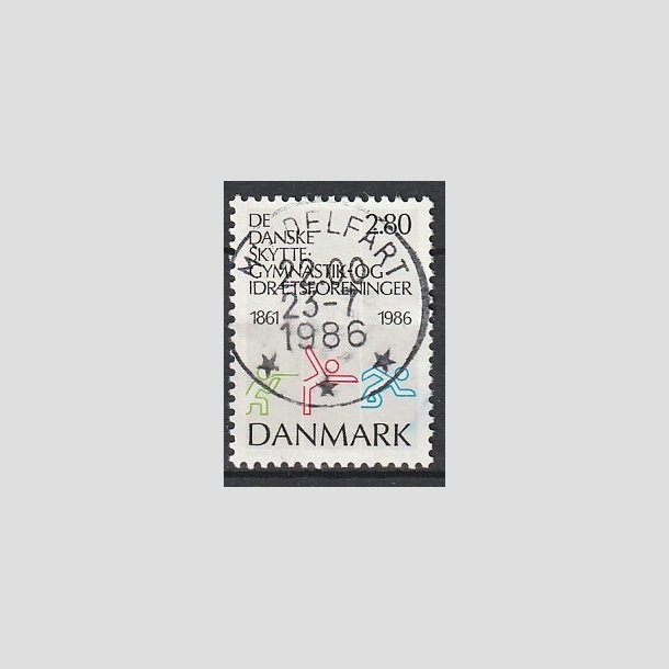 FRIMRKER DANMARK | 1986 - AFA 862 - Dansk Skytte og Gymnastik - 2,80 Kr. flerfarvet - Pragt Stemplet Middelfart