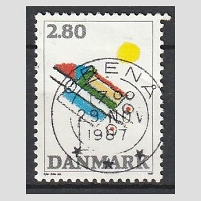 FRIM�RKER DANMARK | 1987 - AFA 891 - Kunst - 2,80 Kr. flerfarvet - Pragt Stemplet