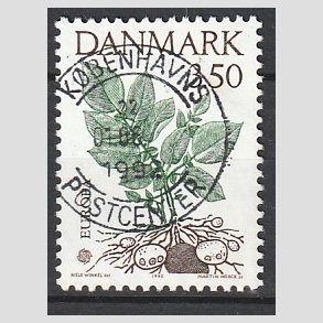 FRIM�RKER DANMARK | 1992 - AFA 1014 - Europam�rke Columbus - 3,50 Kr. gr�n/brun - Pragt Stemplet