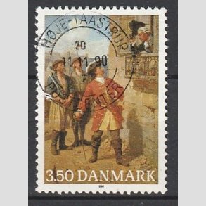 FRIMRKER DANMARK | 1990 - AFA 978 - Tordenskiold 300 ret - 3,50 Kr. flerfarvet - Pragt Stemplet