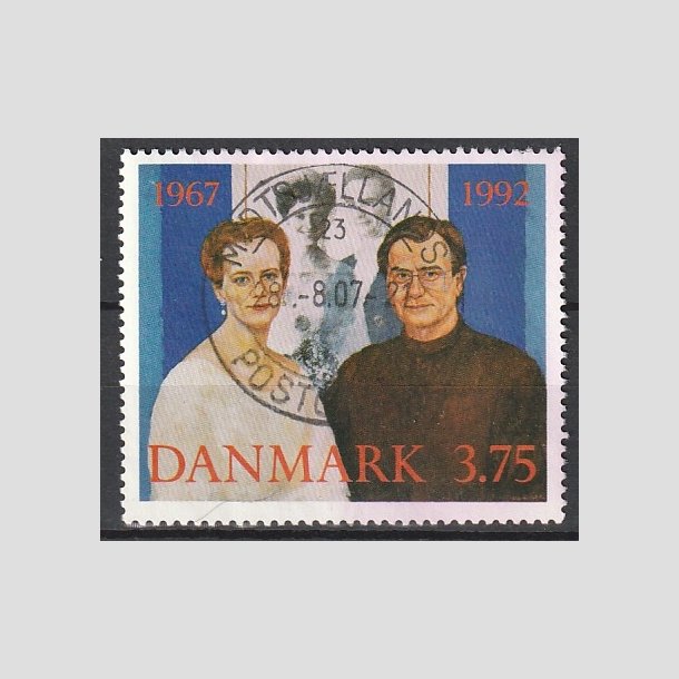 FRIMRKER DANMARK | 1992 - AFA 1023 - Slvbryllup - 3,75 Kr. flerfarvet - Pragt Stemplet