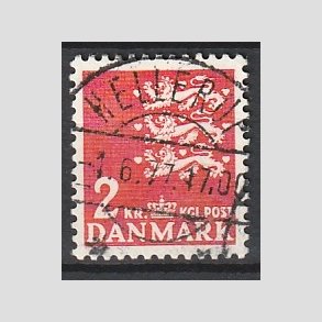 FRIMRKER DANMARK | 1946-47 - AFA 294 - Rigsvben 2 Kr. rd - Lux Stemplet