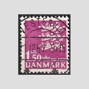 FRIMRKER DANMARK | 1962 - AFA 405 - Rigsvben 1,50 Kr. rdlilla - Pragt Stemplet 