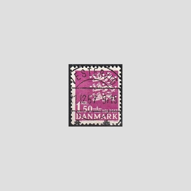 FRIMRKER DANMARK | 1962 - AFA 405 - Rigsvben 1,50 Kr. rdlilla - Pragt Stemplet "VESTERVIG"