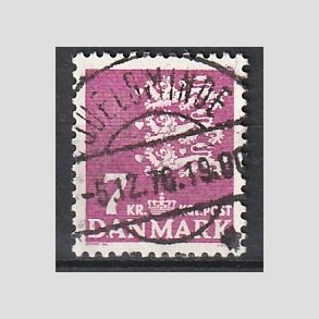 FRIMRKER DANMARK | 1978 - AFA 655 - Rigsvben 7 Kr. rdlilla - Pragt Stemplet 