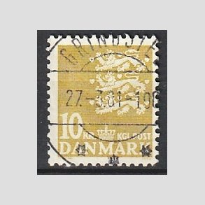 FRIMRKER DANMARK | 1976 - AFA 622 - Rigsvben 10 Kr. gul - Pragt Stemplet 