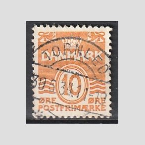 FRIM�RKER DANMARK | 1933 - AFA 202 - B�lgelinie 10 �re orange type IA - Lux Stemplet 