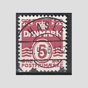 FRIM�RKER DANMARK | 1938 - AFA 246 - B�lgelinie 5 �re vinr�d - Lux Stemplet 