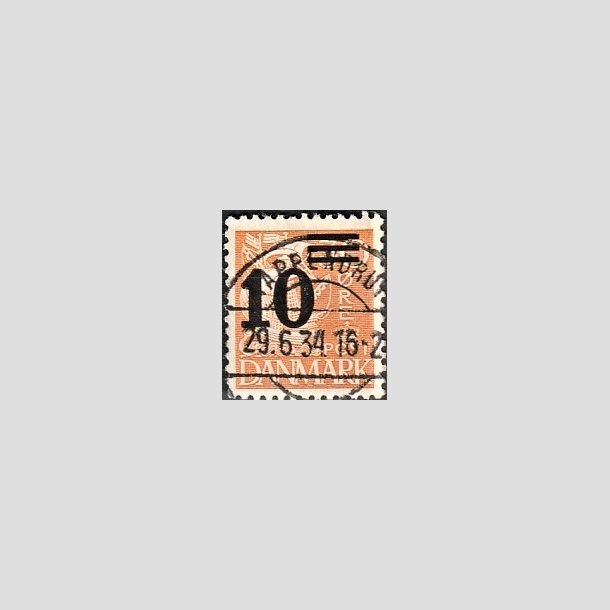 FRIMRKER DANMARK | 1934 - AFA 222 - 10/30 re orangegul provisorier - Lux Stemplet "TAPPENDRUP"