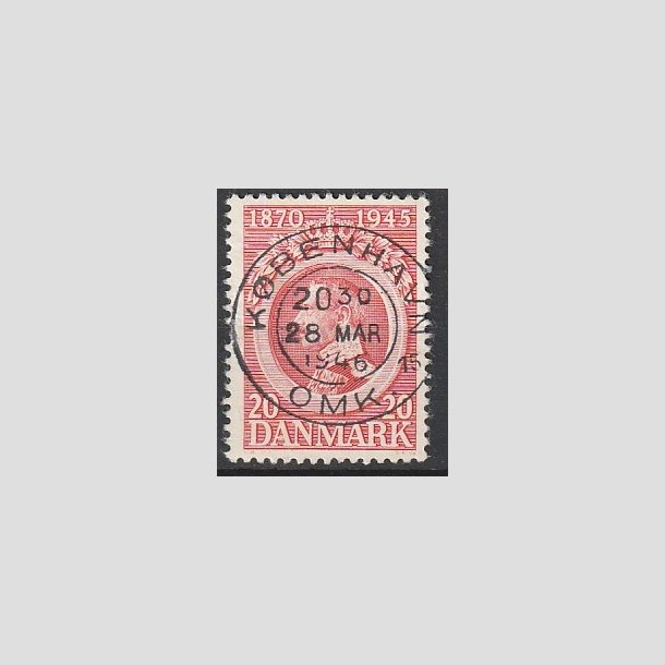 FRIMRKER DANMARK | 1945 - AFA 291 - Chr. X 75 r 20 re rd - Pragt Stemplet "KBENHAVN"