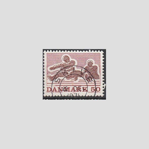 FRIMRKER DANMARK | 1971 - AFA 517 - Sportsudgave - 50 re rd/rdbrun - Lux Stemplet