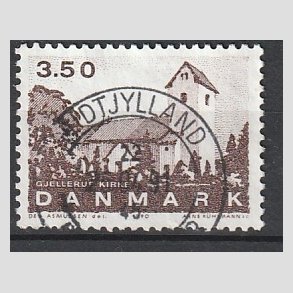 FRIMRKER DANMARK | 1990 - AFA 974 - Jyske landsbykirker - 3,50 Kr. brun - Pragt Stemplet
