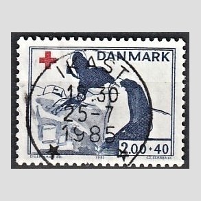 FRIMRKER DANMARK | 1983 - AFA 764 - Dansk Rde Kors - 2,00 Kr. + 40 re rd/bl - Pragt Stemplet
