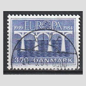 FRIM�RKER DANMARK | 1984 - AFA 804 - Europam�rker - 3,70 Kr. bl� - Pragt Stemplet