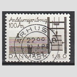 FRIM�RKER DANMARK | 1982 - AFA 754 - Andelsmejeribruget 100 �r - 1,80 Kr. brun - Pragt Stemplet