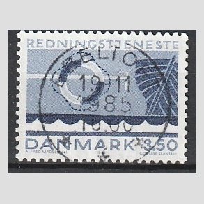 FRIM�RKER DANMARK | 1983 - AFA 784 - Redningstjenester - 3,50 Kr. bl� - Pragt Stemplet