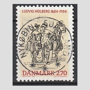 FRIM�RKER DANMARK | 1984 - AFA 814 - Ludvig Holberg - 2,70 Kr. flerfarvet - Pragt Stemplet