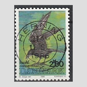 FRIM�RKER DANMARK | 1986 - AFA 864 - Danske fugle - 2,80 Kr. flerfarvet - Pragt Stemplet