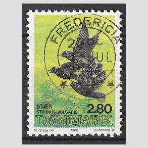 FRIM�RKER DANMARK | 1986 - AFA 865 - Danske fugle - 2,80 Kr. flerfarvet - Pragt Stemplet