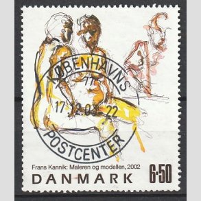 FRIMRKER DANMARK | 2002 - AFA 1331 - Frank Kannik - 6,50 Kr. flerfarvet - Pragt Stemplet