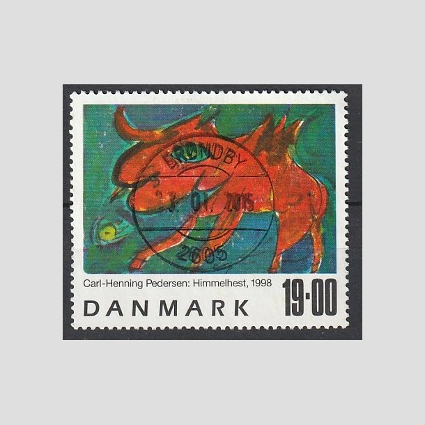 FRIMRKER DANMARK | 1998 - AFA 1190 - Carl-Henning Pedersen - 19,00 Kr. flerfarvet - Pragt Stemplet