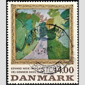 FRIMRKER DANMARK | 1991 - AFA 1006 - Edvard Weie - 14,00 Kr. flerfarvet - Lux Stemplet