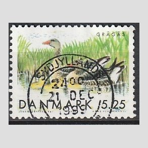 FRIM�RKER DANMARK | 1999 - AFA 1223 - Danske tr�kfugle - 5,25 Kr. gr�g�s - Pragt Stemplet
