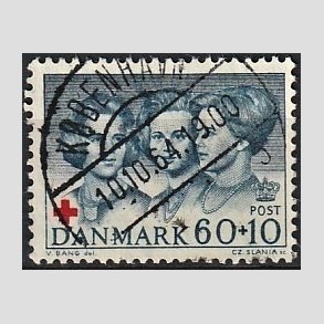 FRIMRKER DANMARK | 1964 - AFA 425F - Dansk Rde Kors - 60 + 10 re bl/rd - Pragt Stemplet