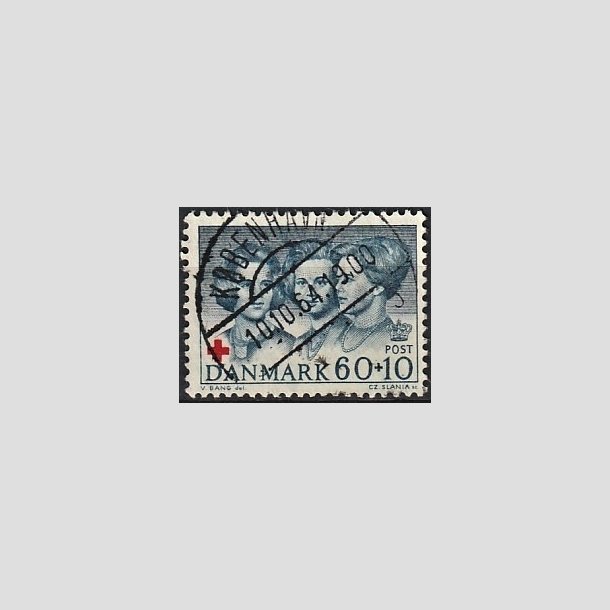 FRIMRKER DANMARK | 1964 - AFA 425F - Dansk Rde Kors - 60 + 10 re bl/rd - Pragt Stemplet