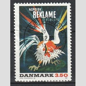 FRIM�RKER DANMARK | 1991 - AFA 999 - Dansk Plakatkunst - 3,50 Kr. flerfarvet - Pragt Stemplet