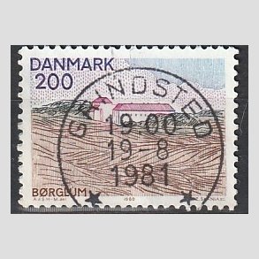 FRIM�RKER DANMARK | 1980 - AFA 702 - Nord for Limfjorden - 200 �re flerfarvet - Pragt Stemplet
