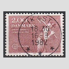 FRIM�RKER DANMARK | 1982 - AFA 747 - Europam�rker - 2,00 Kr. r�d - Pragt Stemplet