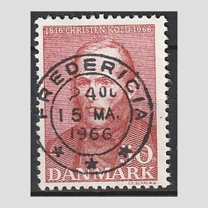 FRIM�RKER DANMARK | 1966 - AFA 444 - Christen Kold - 50 �re brunr�d - Pragt Stemplet