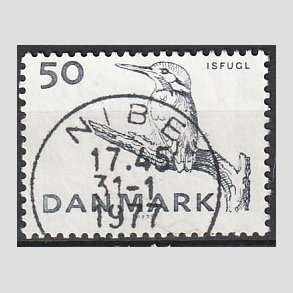 FRIM�RKER DANMARK | 1975 - AFA 601 - Truede dyr - 50 �re gr�bl� - Pragt Stemplet Nibe