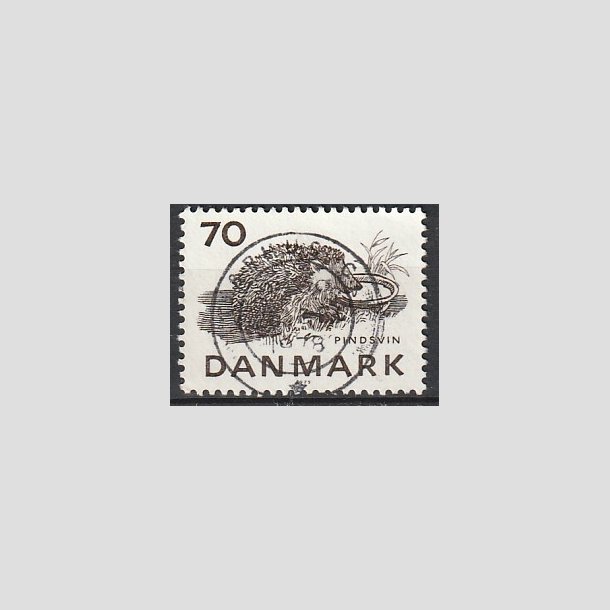 FRIMRKER DANMARK | 1975 - AFA 602 - Truede dyr - 70 re brun - Pragt Stemplet