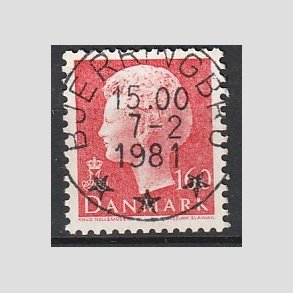 FRIMRKER DANMARK | 1981 - AFA 715 - Dronning Margrethe - 160 re rd - Pragt Stemplet Bjerringbro