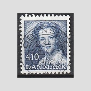 FRIMRKER DANMARK | 1988 - AFA 898 - Dronning Margrethe - 4,10 Kr. bl - Pragt Stemplet