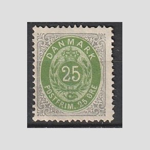 FRIM�RKER DANMARK | 1875 - AFA 29 - 25 �re gr�/gr�n - Ubrugt
