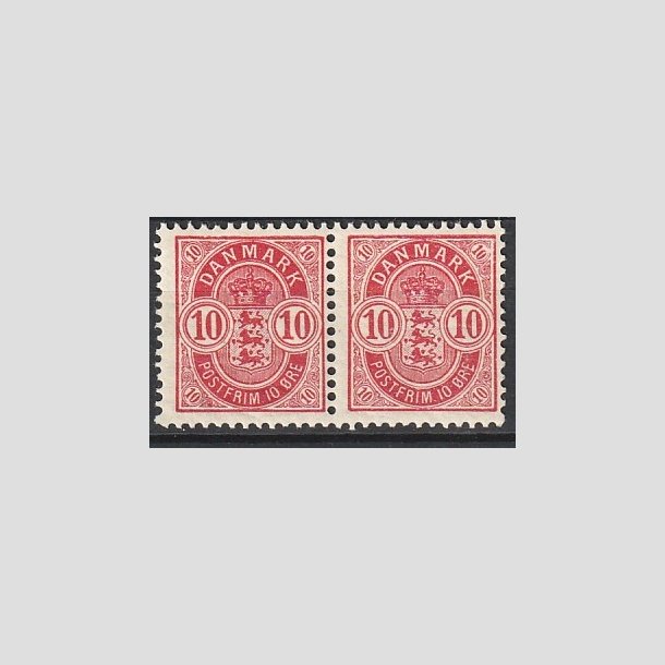 FRIMRKER DANMARK | 1895 - AFA 35B - 10 re rd i par - Postfrisk